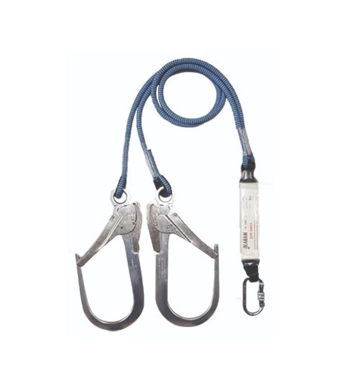 KA341 BA Şok Emici Çift Kol Statik Halatlı Büyük Alüminyum Kancalı 110'luk