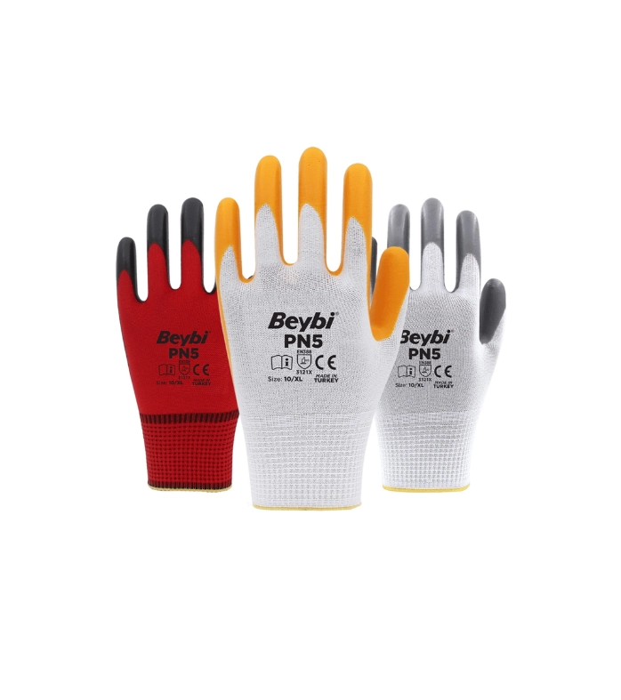 PN5 Polyester Örme Nitril Eldiven