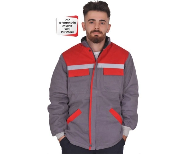 7/7 Gabardin Mont Gri Kırmızı