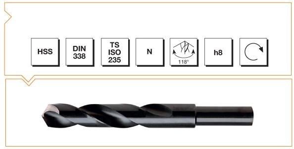 HSS DIN 338 Silindirik Saplı ŞAFTI DÜŞÜRÜLMÜŞ Kısa Matkap Ucu