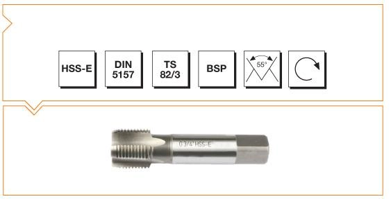 HSS - E DIN 5157 Whitworth Boru Vidalı Kılavuz - Son