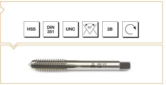 HSS MTE Normu USA Normal Vidalı Kılavuz - UNC - Son
