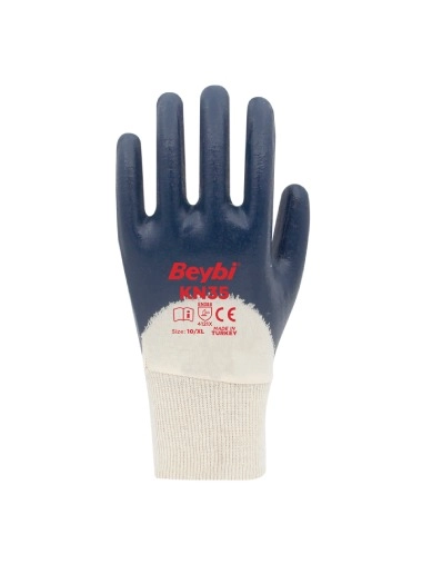 KN35 Yüksek Performans 3-4 Nitril Kaplı Pamuk Eldiven