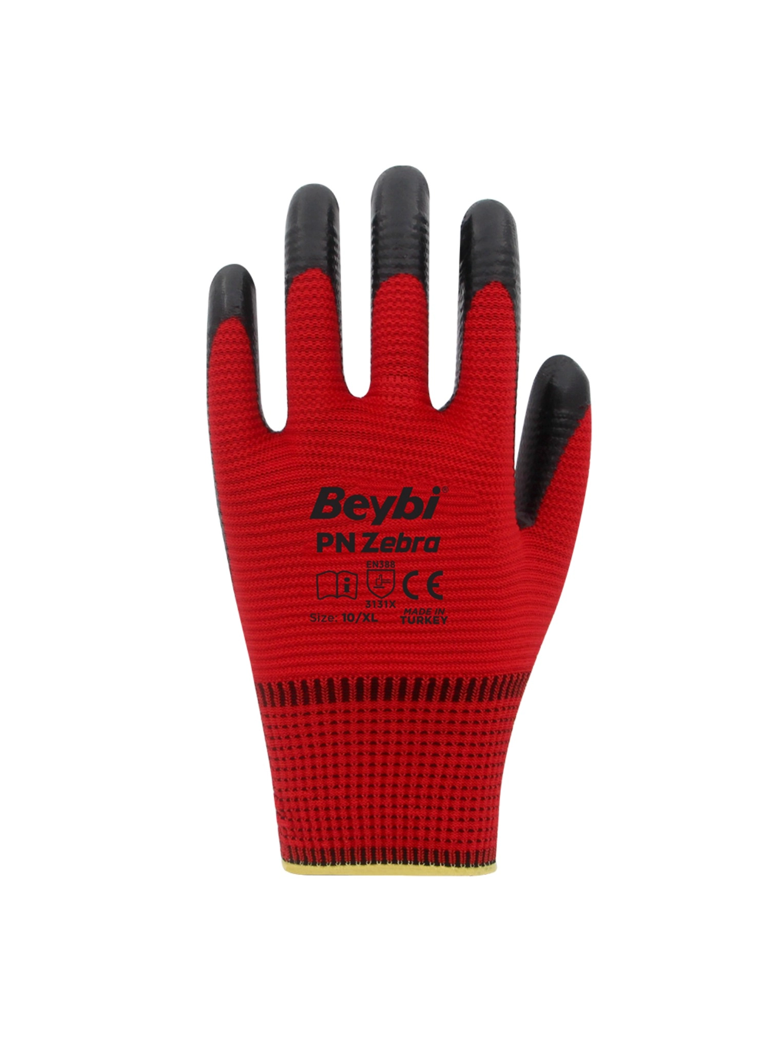 PN Zebra Polyester Örme Nitril Eldiven