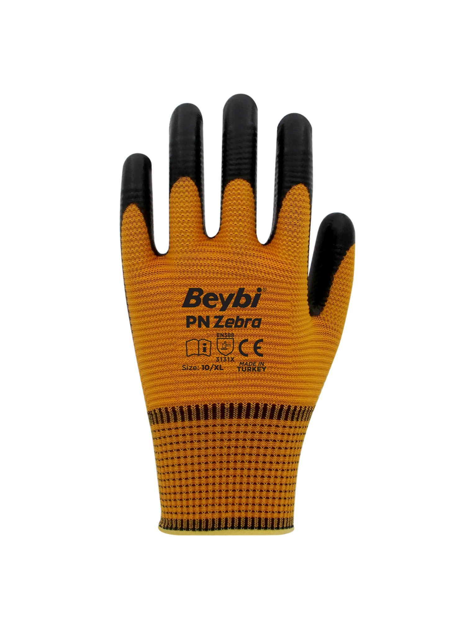 PN Zebra Polyester Örme Nitril Eldiven