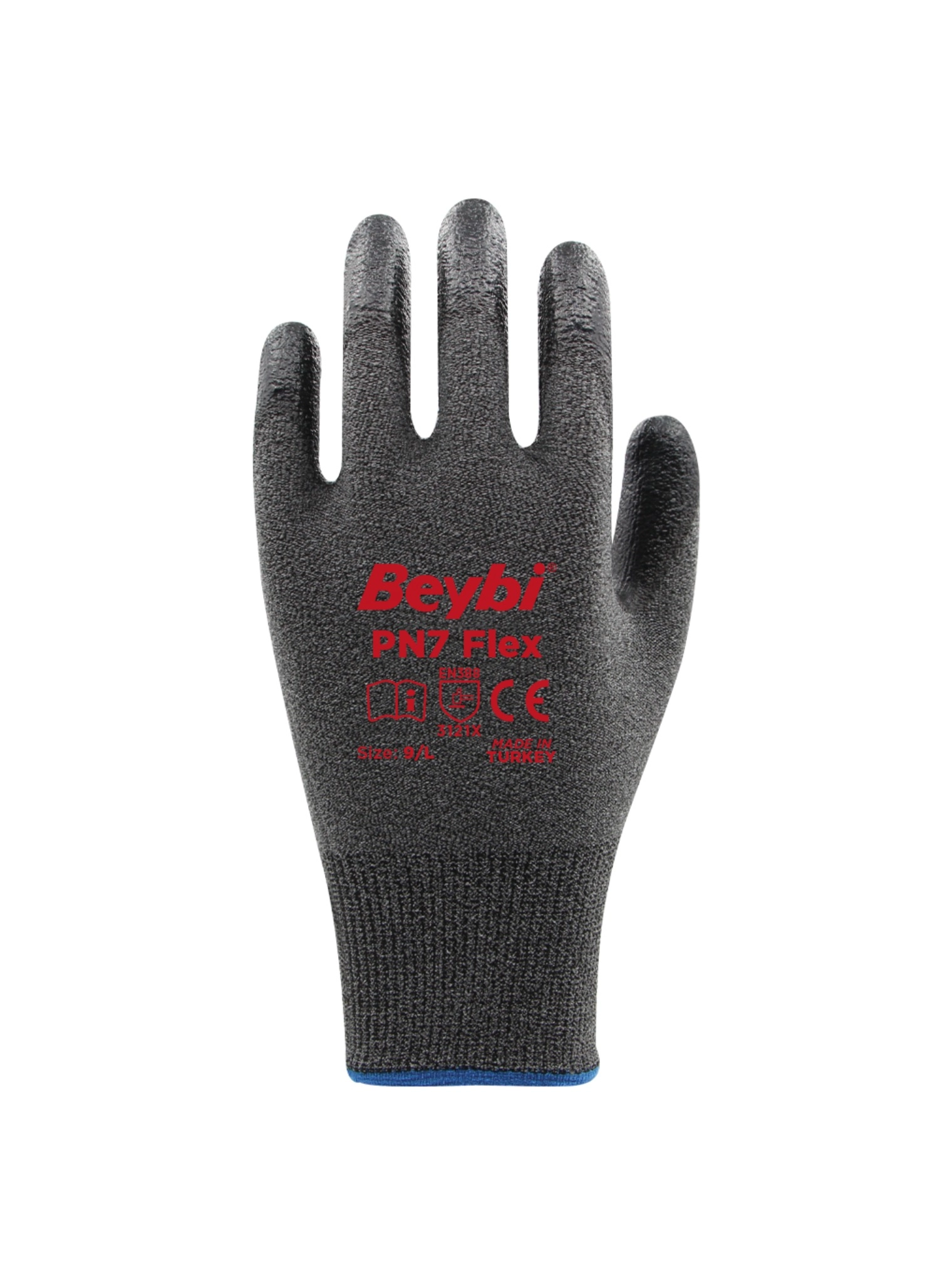 PN7 Flex Likralı İpten Örme Nitril Kaplı Eldiven