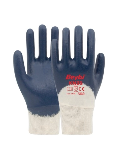 KN35 Yüksek Performans 3-4 Nitril Kaplı Pamuk Eldiven